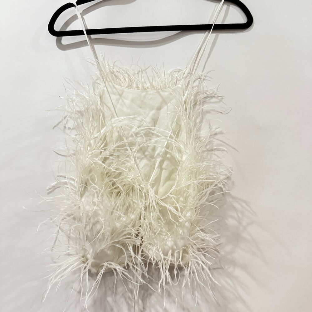 Cult Gaia Joey Reather Crepe-de-Chine Top in Off White Size L NEW - Picture 9 of 11